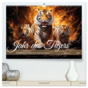 Jahr des Tigers - Porträts des chinesischen Tierkreiszeichens (hochwertiger Premium Wandkalender 2026 DIN A2 quer), Kunstdruck in Hochglanz - Anja Frost
