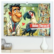 Cover-Bild zum Titel 'Beim Tierarzt! Tierisch schräge Besuche in der Vetklinik (hochwertiger Premium Wandkalender 2026 DIN A2 quer), Kunstdruck in Hochglanz' von 'Rose Hurley'