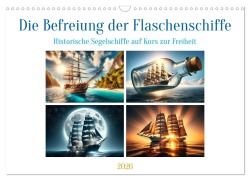 Cover-Bild zum Titel 'Die Befreiung der Flaschenschiffe - Historische Segelschiffe (Wandkalender 2026 DIN A3 quer), CALVENDO Monatskalender' von 'Marco Warstat'