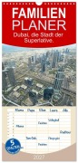 Cover-Bild zum Titel 'Familienplaner 2027 - Dubai, die Stadt der Superlative. mit 5 Spalten (Wandkalender, 21 x 45 cm) CALVENDO' von 'Rufotos Rufotos'