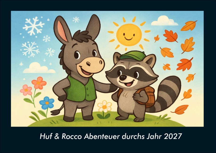 Huf & Rocco Abenteuer durchs Jahr 2027 Fotokalender DIN A4 - Tobias Schmitt, Kevin Heber