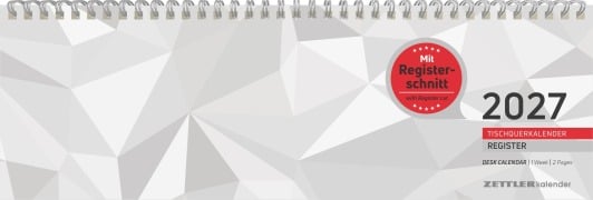 Cover-Bild zum Titel 'Tischquerkalender 1W/2S Register 2027' von ''
