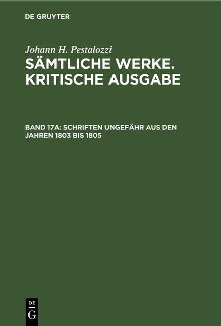 Schriften ungefähr aus den Jahren 1803 bis 1805 - 