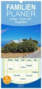 Cover-Bild zum Titel 'Familienplaner 2027 - Kreta - Insel der Kapellen mit 5 Spalten (Wandkalender, 21 x 45 cm) CALVENDO' von 'Claudia Kleemann'