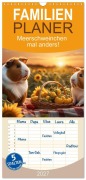 Cover-Bild zum Titel 'Familienplaner 2027 - Meerschweinchen mal anders! mit 5 Spalten (Wandkalender, 21 x 45 cm) CALVENDO' von 'Heidi Spiegler'