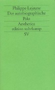 Cover-Bild zum Titel 'Der autobiographische Pakt' von 'Philippe Lejeune'