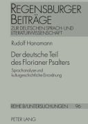 Cover-Bild zum Titel 'Der deutsche Teil des Florianer Psalters' von 'Rudolf Hanamann'