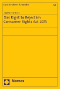 Cover-Bild zum Titel 'Das Right to Reject im Consumer Rights Act 2015' von 'Jonathon Watson'