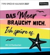 Cover-Bild zum Titel 'Typo-Sprüche-Kalender Postkartenkalender 2027 - Wochenkalender mit 53 Postkarten' von ''