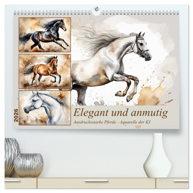 Elegant und anmutig (hochwertiger Premium Wandkalender 2026 DIN A2 quer), Kunstdruck in Hochglanz - Claudia Kleemann