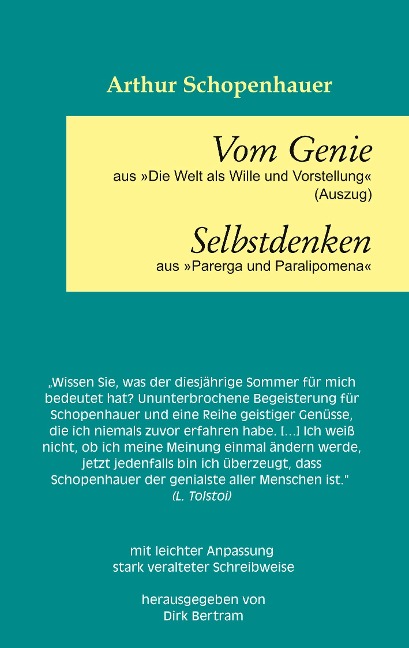 Vom Genie Selbstdenken - Arthur Schopenhauer
