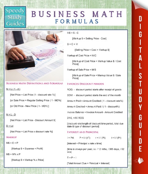 Business Math Formulas (Speedy Study Guides) - Speedy Publishing