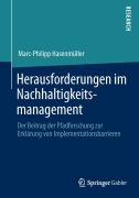 Cover-Bild zum Titel 'Herausforderungen im Nachhaltigkeitsmanagement' von 'Marc-Philipp Hasenmüller'