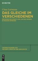 Das Gleiche im Verschiedenen - Claas Lattmann