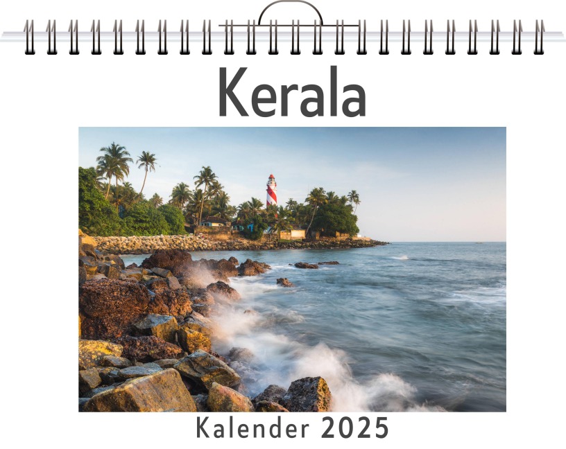 Kerala - (Wandkalender 2025, Kalender DIN A4 quer, Monatskalender im Querformat mit Kalendarium, das perfekte Geschenk) - Finn Schmitz