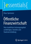 Cover-Bild zum Titel 'Öffentliche Finanzwirtschaft' von 'Klaus Spremann'