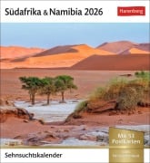 Südafrika & Namibia Sehnsuchtskalender 2026 - Wochenkalender mit 53 Postkarten - 