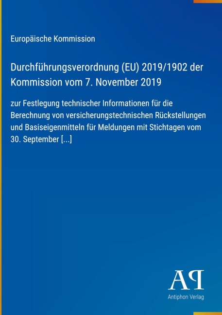Durchführungsverordnung (EU) 2019/1902 der Kommission vom 7. November 2019 - Europäische Kommission