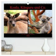 Cover-Bild zum Titel 'Koala, Känguru und Co. - Das wilde Tierreich Australiens (hochwertiger Premium Wandkalender 2026 DIN A2 quer), Kunstdruck in Hochglanz' von 'Raphaela Tesch'