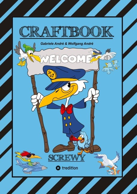 CRAFTBOOK - TOTAL VERRÜCKT - SCREWY MOTIVE - LUSTIG - SPASS - UNTERHALTSAM - KNIFFLIGE RÄTSEL - TIERE - MENSCHEN - ORTE - FREIZEIT - SPASSIG - Gabriele André, Wolfgang André