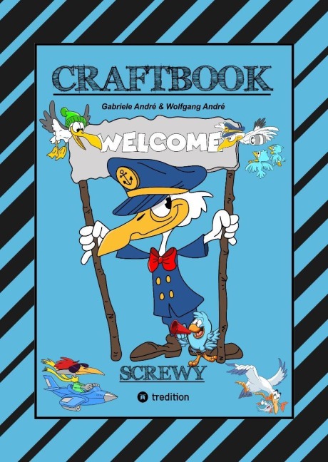 CRAFTBOOK - TOTAL VERRÜCKT - SCREWY MOTIVE - LUSTIG - SPASS - UNTERHALTSAM - KNIFFLIGE RÄTSEL - TIERE - MENSCHEN - ORTE - FREIZEIT - SPASSIG - Gabriele André, Wolfgang André