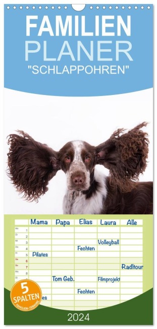 Familienplaner 2026 - SCHLAPPOHREN mit 5 Spalten (Wandkalender, 21 x 45 cm) CALVENDO - Fotografin Sabrina Palatzke
