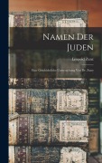 Cover-Bild zum Titel 'Namen der Juden' von 'Leopold Zunz'