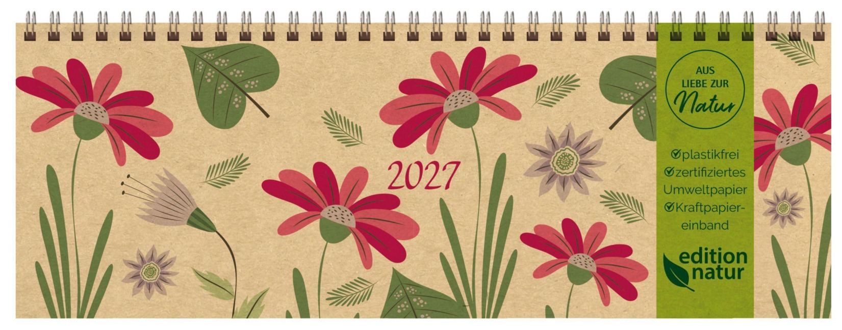 Tischquerkalender Edition Natur Flowers 2027 - 