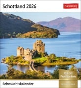 Schottland Sehnsuchtskalender 2026 - Wochenkalender mit 53 Postkarten - Patrick Frischknecht