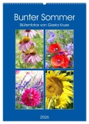 Cover-Bild zum Titel 'Bunter Sommer (Wandkalender 2026 DIN A2 hoch), CALVENDO Monatskalender' von 'Gisela Kruse'