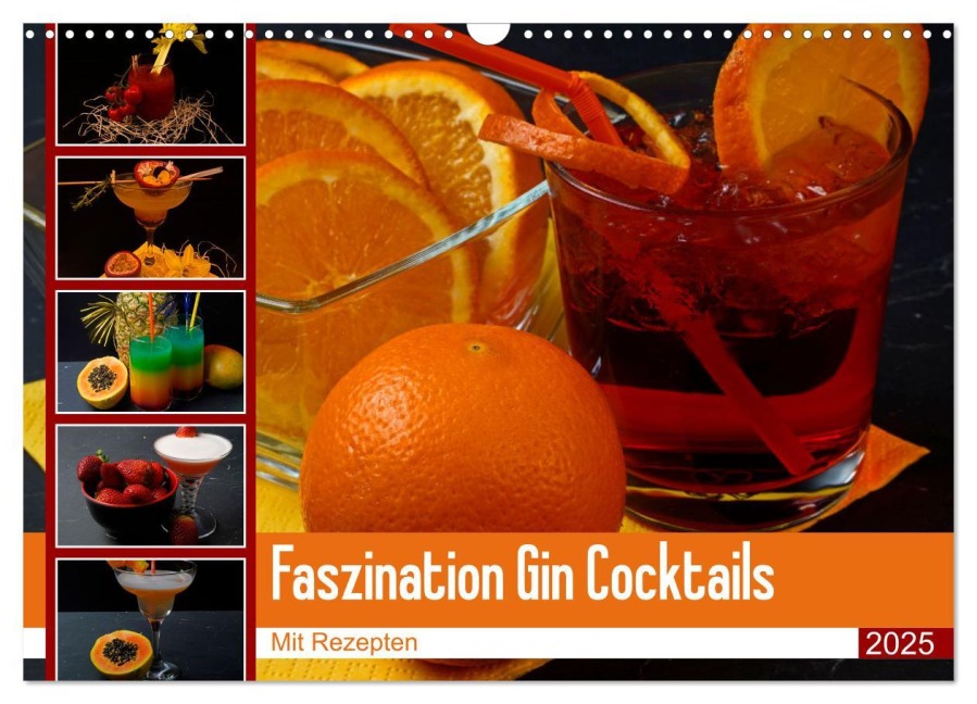 Faszination Gin Cocktails (Wandkalender 2025 DIN A3 quer), CALVENDO Monatskalender - Babetts Bildergalerie - Babett Paul