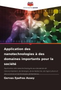 Cover-Bild zum Titel 'Application des nanotechnologies à des domaines importants pour la société' von 'Gervas Epafras Assey'