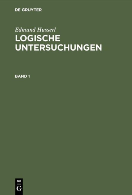 Logische Untersuchungen - 