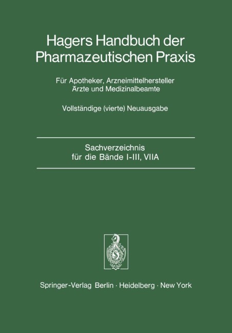 Sachverzeichnis für die Bände I-III, VIIA - P. H. List, L. Hörhammer