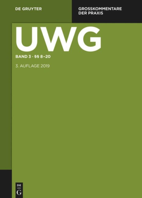 UWG. §§ 8-20; § 23 GeschGehG; Register - 