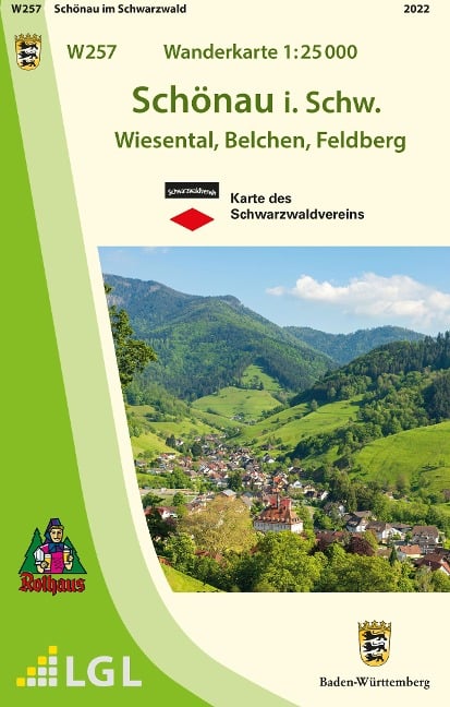 W257 Wanderkarte 1:25 000 Schönau im Schwarzwald - 