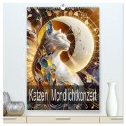 Cover-Bild zum Titel 'Katzen Mondlichtkonzert (hochwertiger Premium Wandkalender 2027 DIN A2 hoch), Kunstdruck in Hochglanz' von 'Dusanka Djeric'