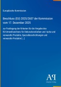 Cover-Bild zum Titel 'Beschluss (EU) 2025/2607 der Kommission vom 17. Dezember 2025' von 'Europäische Kommission'