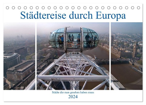 Städtereise durch Europa (Tischkalender 2024 DIN A5 quer), CALVENDO Monatskalender - Peter Härlein