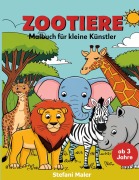 Cover-Bild zum Titel 'Zootiere Malbuch für kleine Künstler ab 3 Jahren' von ''