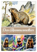 Cover-Bild zum Titel 'Das Alpenmurmeltier (Wandkalender 2026 DIN A2 hoch), CALVENDO Monatskalender' von 'Steffani Lehmann'