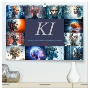 Cover-Bild zum Titel 'KI - Wie sich die künstliche Intelligenz selbst sieht (hochwertiger Premium Wandkalender 2026 DIN A2 quer), Kunstdruck in Hochglanz' von 'Dirk Meutzenr'