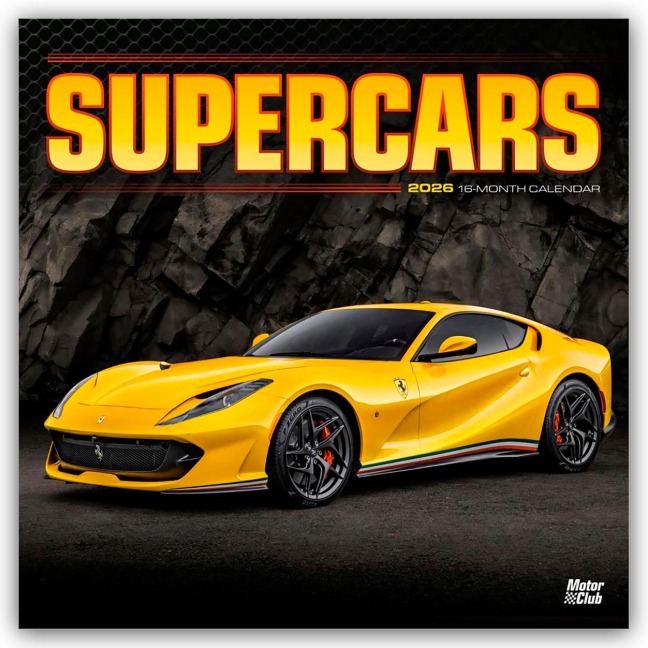 Supercars - Supersportwagen 2026 - 16-Monatskalender - Browntrout Publishers