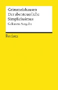 Der abenteuerliche Simplicissimus - Hans Jacob Christoph von Grimmelshausen