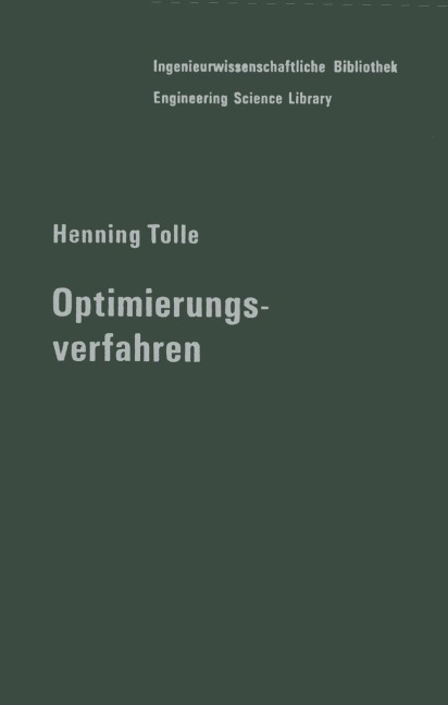 Optimierungsverfahren - H. Tolle