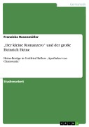 Cover-Bild zum Titel '"Der kleine Romanzero" und der große Heinrich Heine' von 'Franziska Rosenmüller'