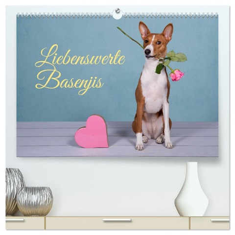 Liebenswerte Basenjis (hochwertiger Premium Wandkalender 2025 DIN A2 quer), Kunstdruck in Hochglanz - Angelika Joswig