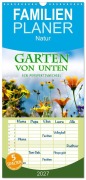 Cover-Bild zum Titel 'Familienplaner 2027 - Garten von unten. Ein Perspektivwechsel mit 5 Spalten (Wandkalender, 21 x 45 cm) CALVENDO' von 'Christine B-B Müller'
