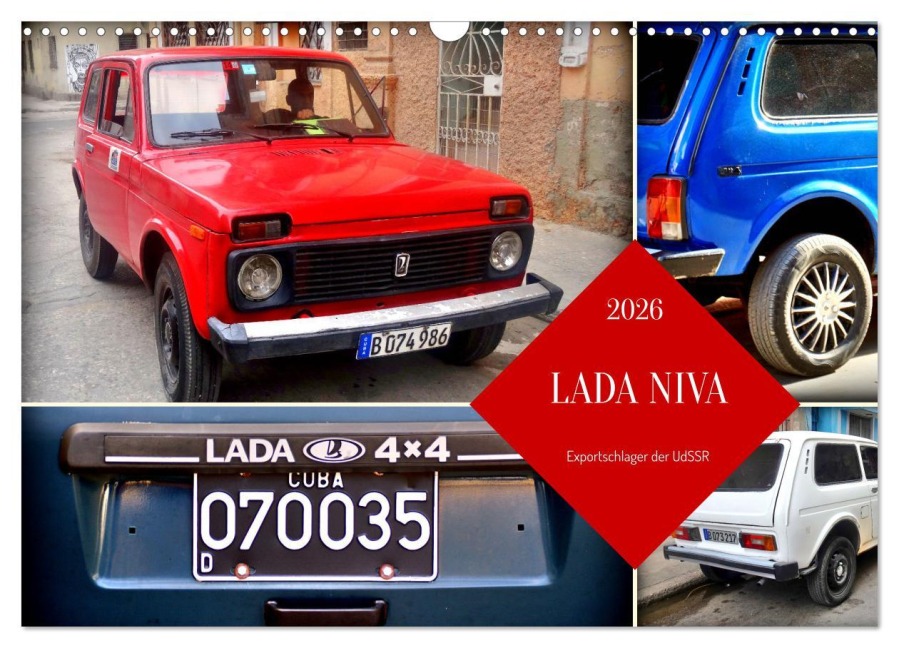 LADA NIVA - Exportschlager der UdSSR (Wandkalender 2026 DIN A3 quer), CALVENDO Monatskalender - Henning von Löwis of Menar