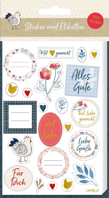Stickerbogen mit 100 Stickern - 
